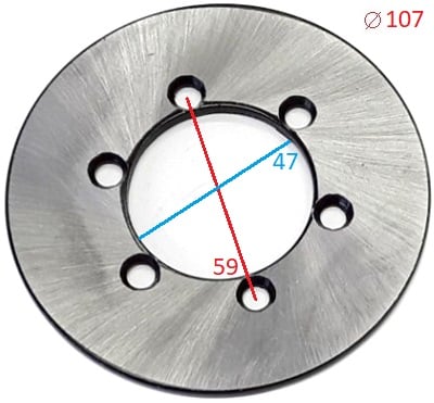 Brzdový kotúč 107 mm RS