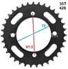 Rozeta pitbike 35 zubov pre reťaz 428