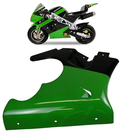 Pravý bočný plast minibike PS 50 zelená