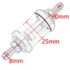 Palivový filter CNC čierna pre priemer hadičky 8 mm