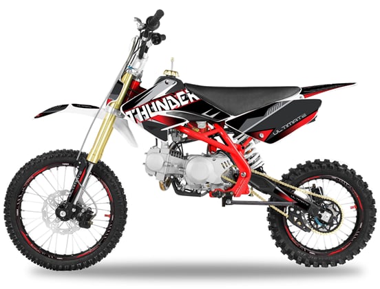 Dirtbike 125cc Ultimate Thunder 17x14 červená