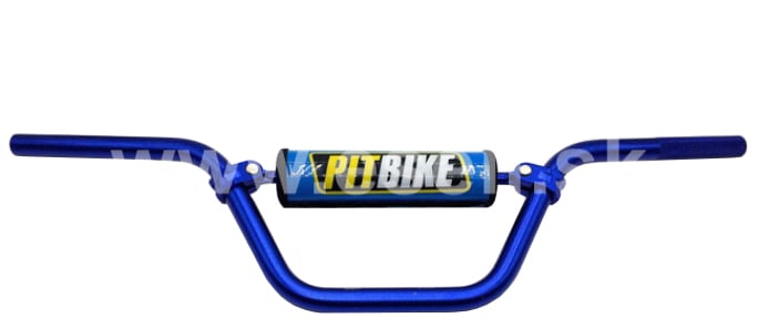 Riadidlá pitbike s hrazdou, 745mm, ALU modrá - vysoká