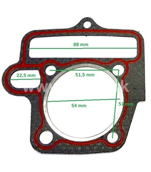 Tesnenie pod hlavu 110cc, 125cc piest 54 mm