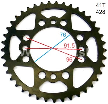 Rozeta 41 zubov pre reťaz 428 typ4