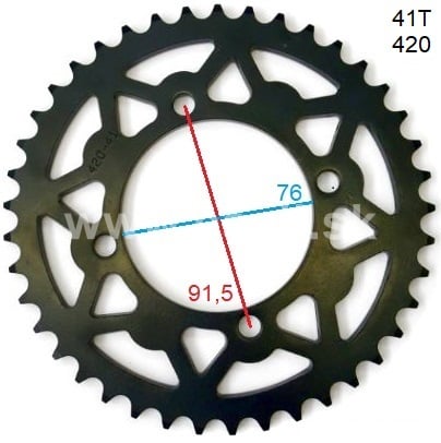 Rozeta 41 zubov pre reťaz 420