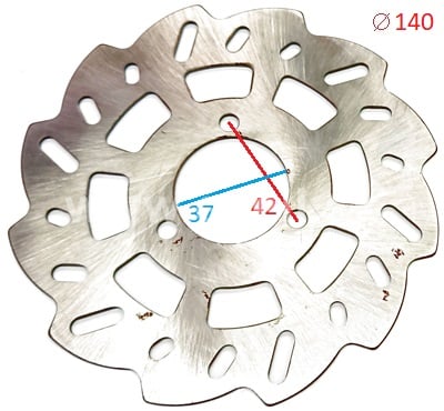 Brzdový kotúč minicross 140 mm