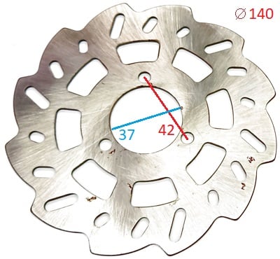 Brzdový kotúč minicross 140 mm