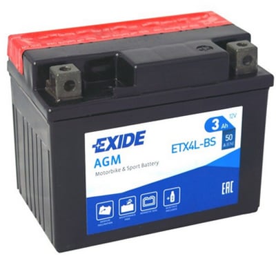 Batéria EXIDE YTX4L-BS, 12V, 3Ah, 50A