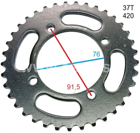 Rozeta 37T 420 stred 76mm