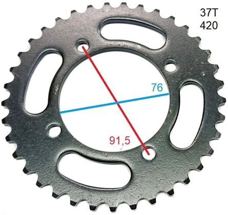 Rozeta 37T 420 stred 76mm