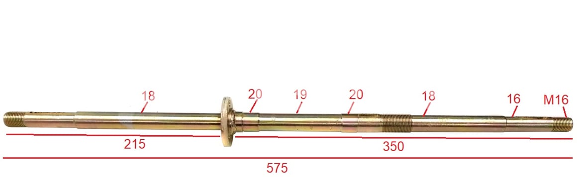 Zadná os 57,5cm ATV Torino