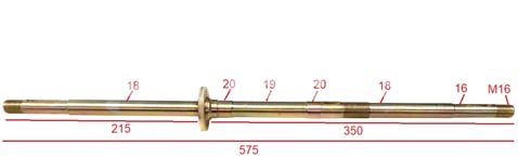 Zadná os 57,5cm ATV Torino