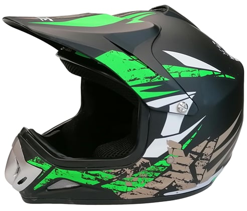 Moto helma Cross Blade zelená XS