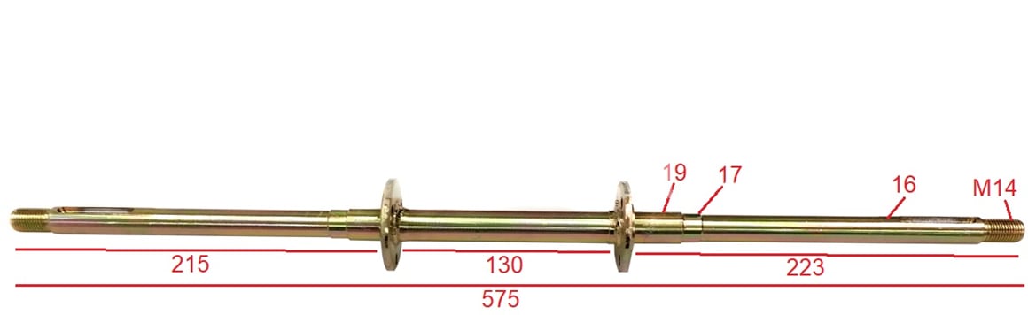 Zadná os 57,5cm ATV