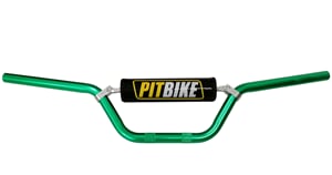 Riadidlá pitbike s hrazdou, 735mm, ALU zelená 